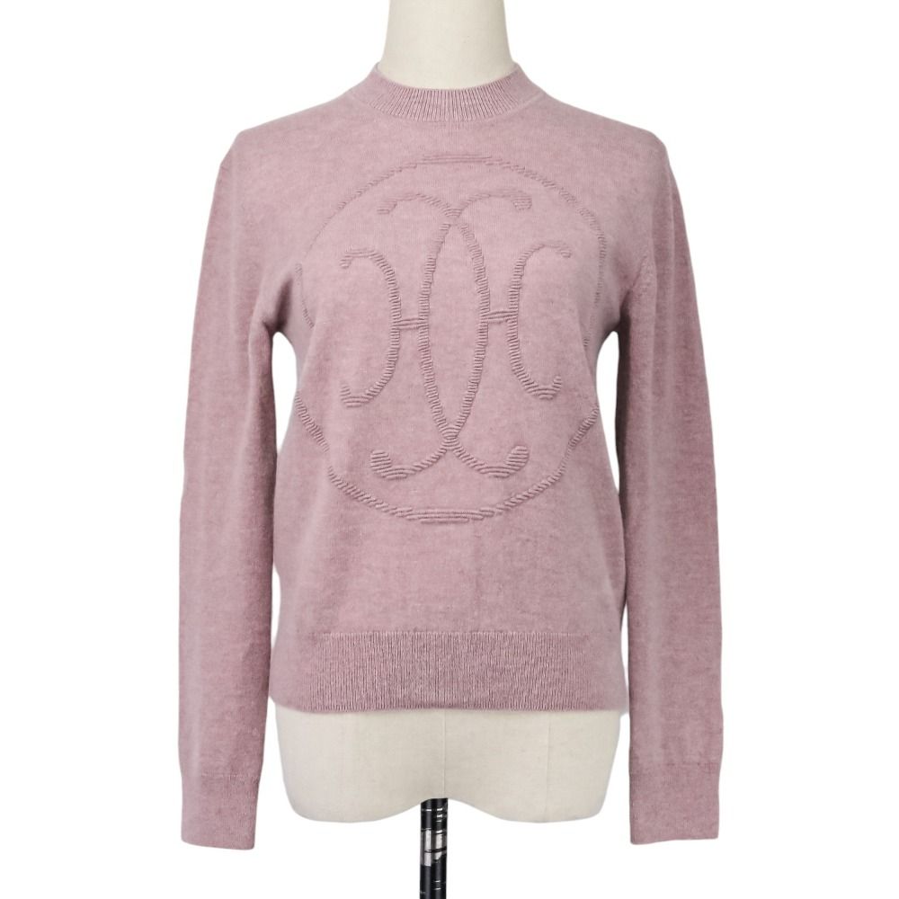 美品 エルメス SIZE SM (S) 長袖ニット HERMES レディース エルメス HERMES エルメス ニット 長袖 レディース S ブラック 服