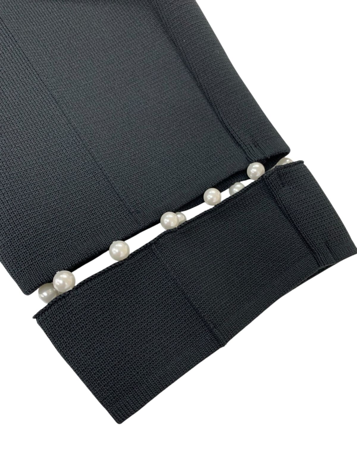 ルネ 6422080 パンツ 34 ブラック ニット パール ITAXQD28856K 節約  