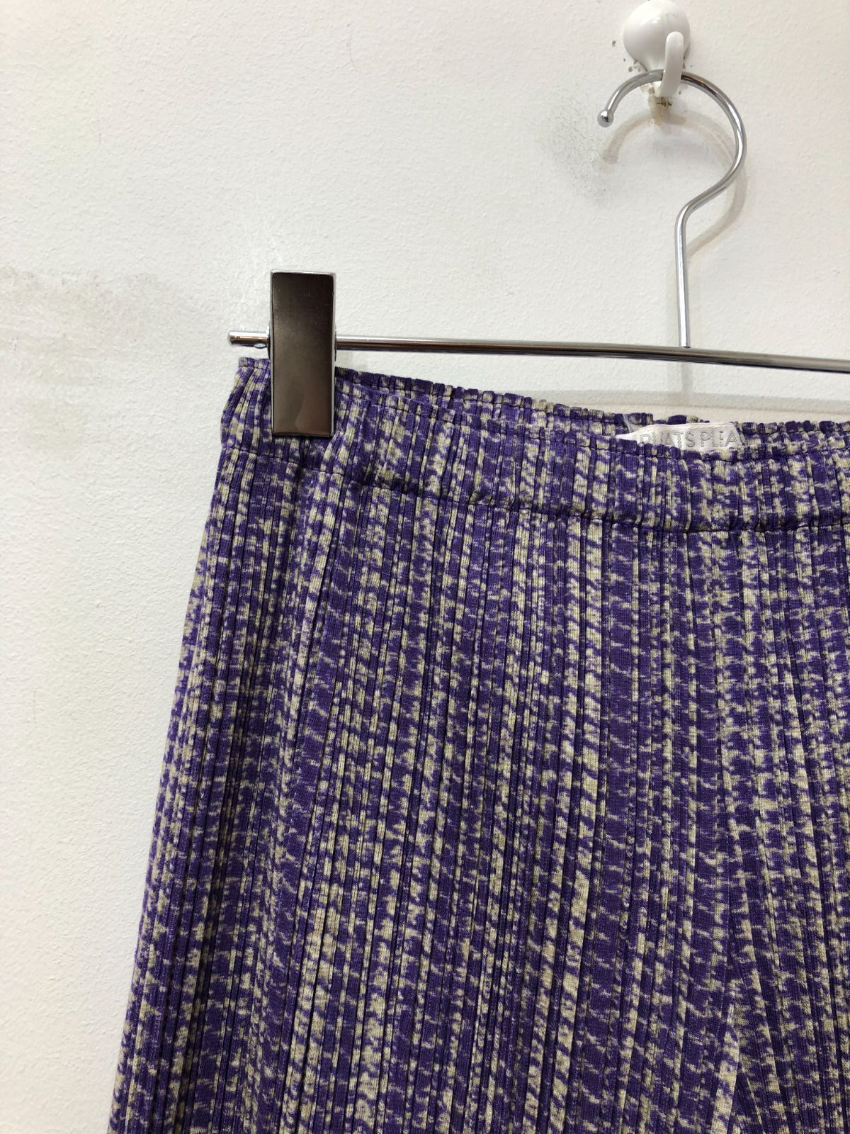 529 PLEATS PLEASE プリーツプリーズ イッセイミヤケ 千鳥格子柄パンツ ２ パープル