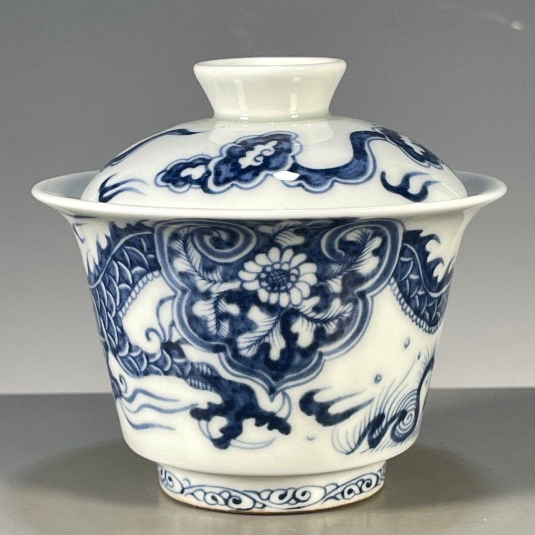 即納！最大半額！ 青花竜紋蓋碗 メルカリ - 置物 美術品 工芸品 装飾品 茶器 湯呑 工芸品