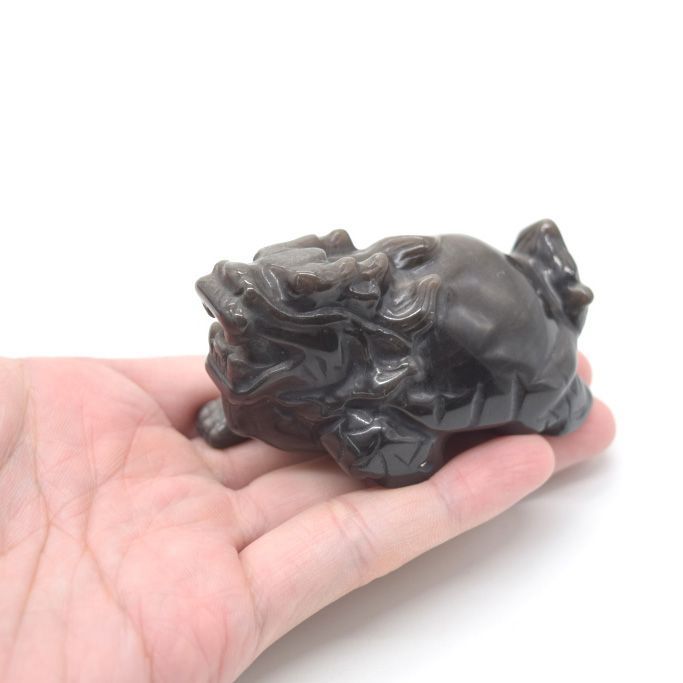 オブシディアン 置物 黒曜石 龍亀 2点ペア ロングイ 開運 魔除 インテリア 龍亀 ロングイ オブシディアン 天然石製置物 黒曜石 7cm B - メルカリ