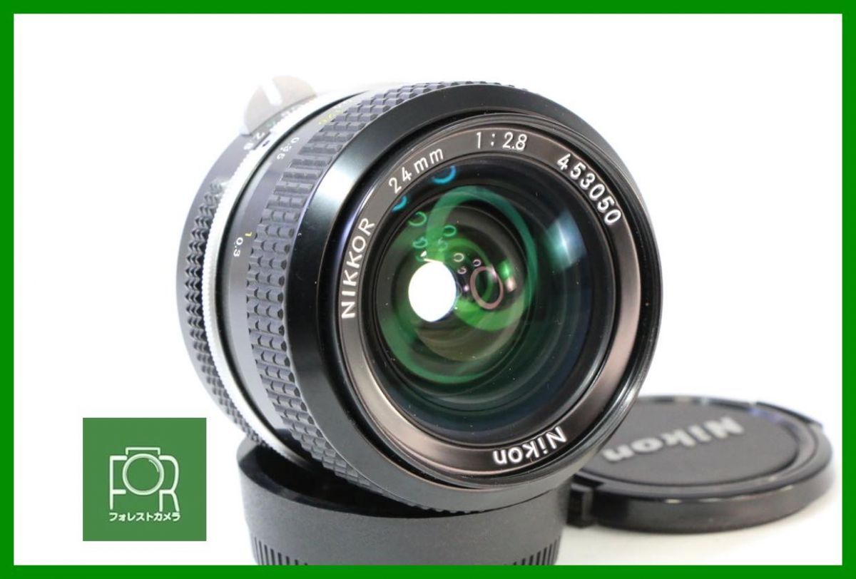 同梱 点検済 ニコン Nikon 非AI NIKKOR 24mm F2.8 前後キャップ付き 1654