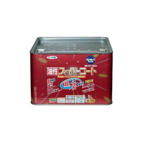 まとめ買い アサヒペン 油性スーパーコート 5L こげ茶 3缶セット