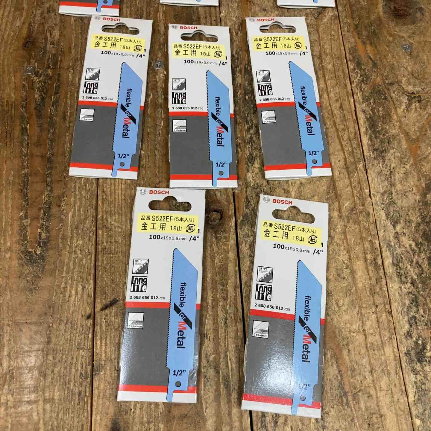 ボッシュ BOSCH レシプロソー セーバーソー 替刃 100mm 金工用 14山 S522BF 3 18山 S522EF 5 計40枚入り バイメタル 所沢店 BRIGHTFACE_UK