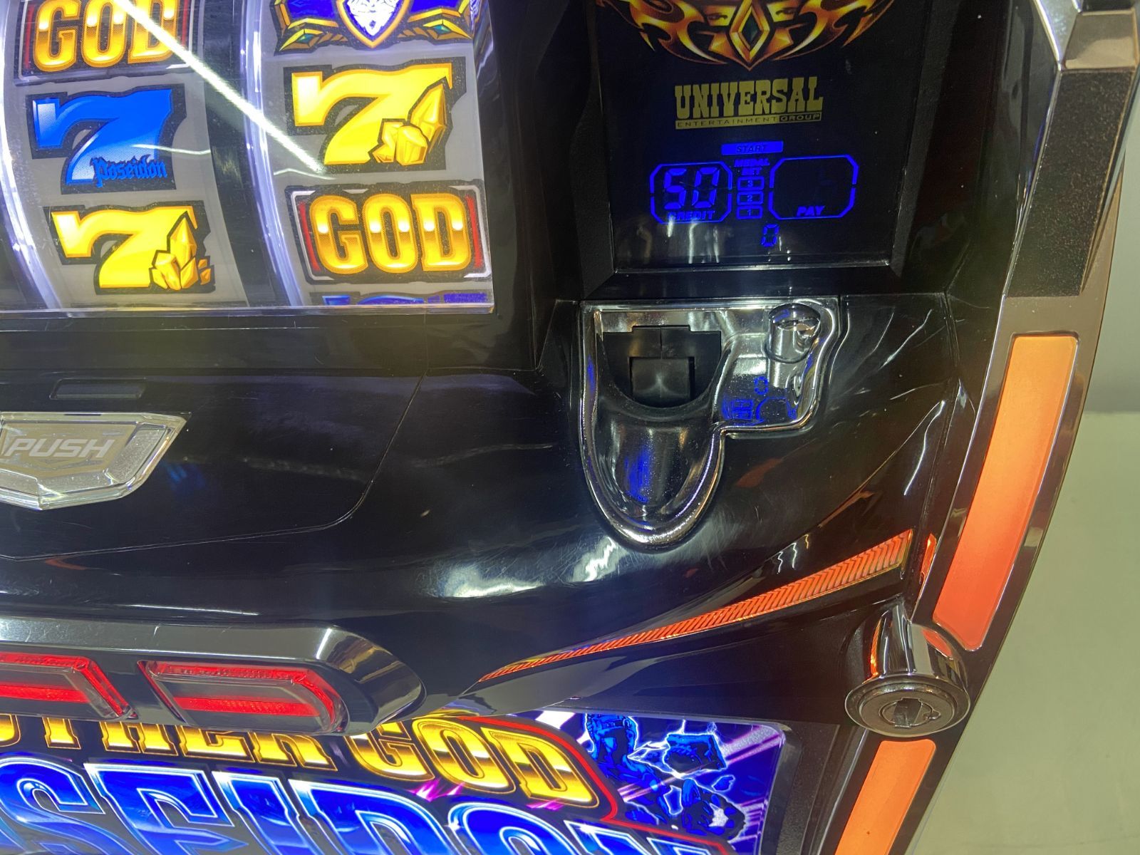 送料込】 パチスロ スロット実機 万枚挑戦！アナザーゴッドポセイドン