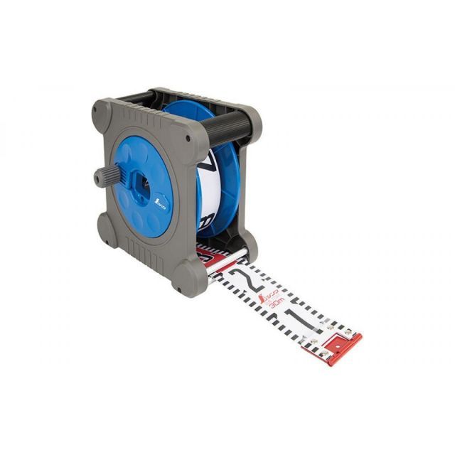 シンワ測定 ロッドテープ 30m 巾60mm キューブ型リールセット JIS 77748 ワンタッチ脱着