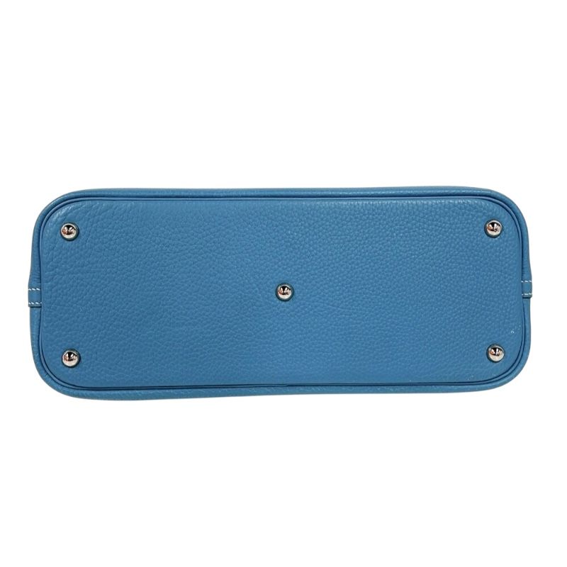 エルメス HERMES ボリード35 □K刻 ブルージーン シルバー金具
