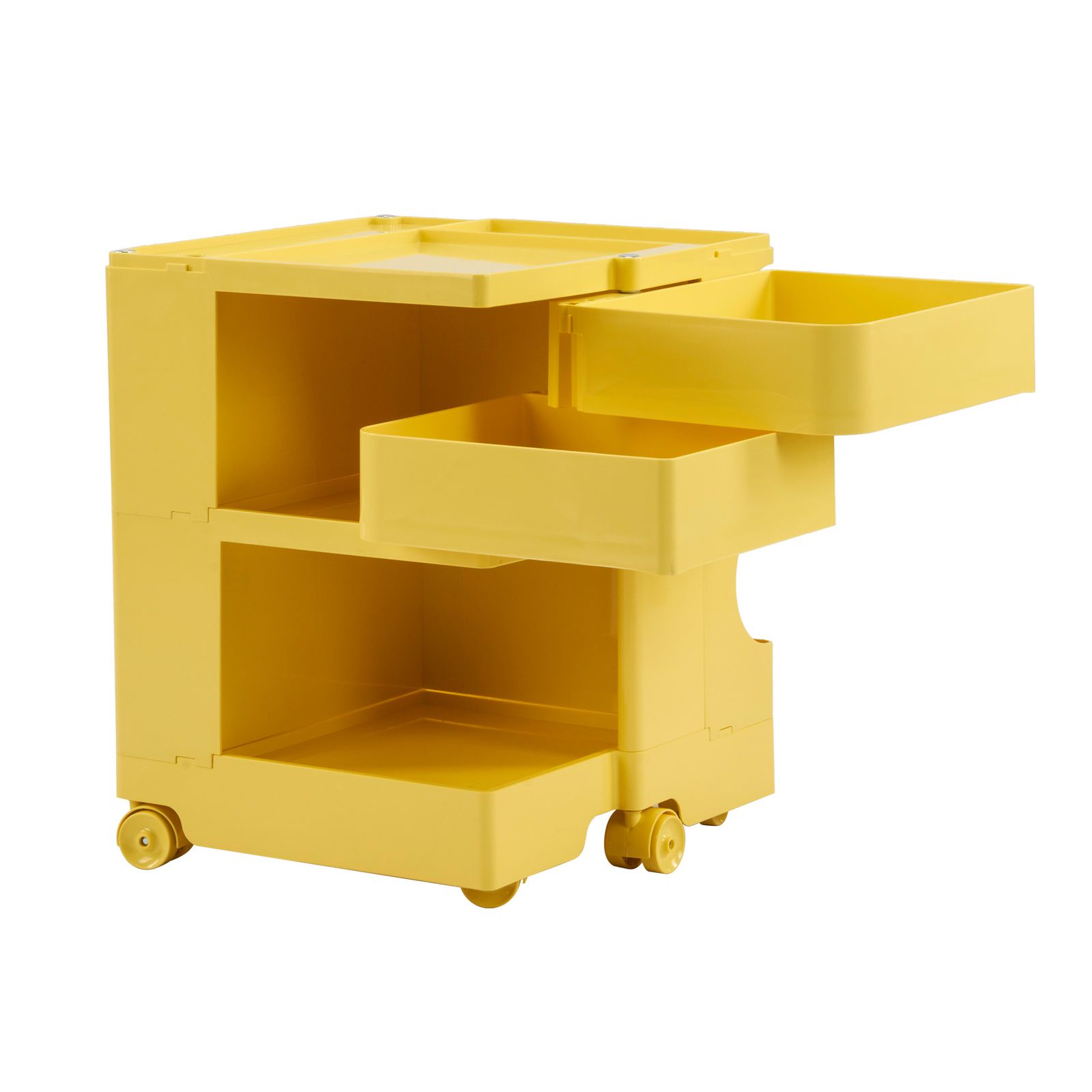 数量限定セール」バターイエロー2段 収納ワゴン ボビーワゴン