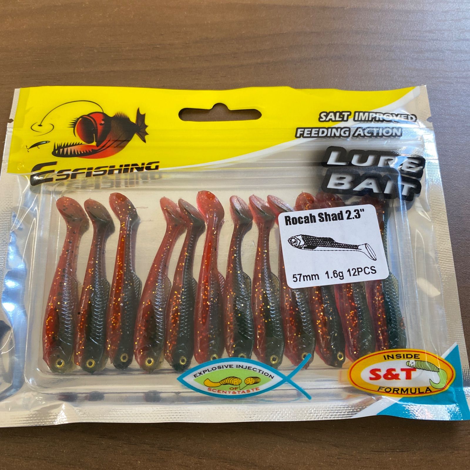 小型 シャッドテール ワーム 57mm 2袋セット ダウンショット