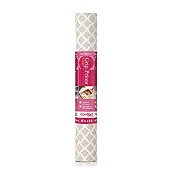 Con-Tact Brand Grip Prints Non-Adhesive Shelf Liner Talisman Pale Grey 46cm x 2.4m