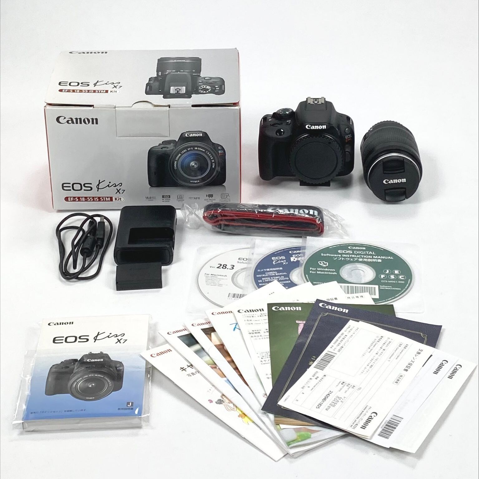 Canon デジタル一眼レフカメラ EOS Kiss X7 レンズキット EF-S18-55mm F3.5-5.6 IS STM付属 KISSX7-1855ISSTMLK  中古家電専門のショップ、TROCC メルカリ