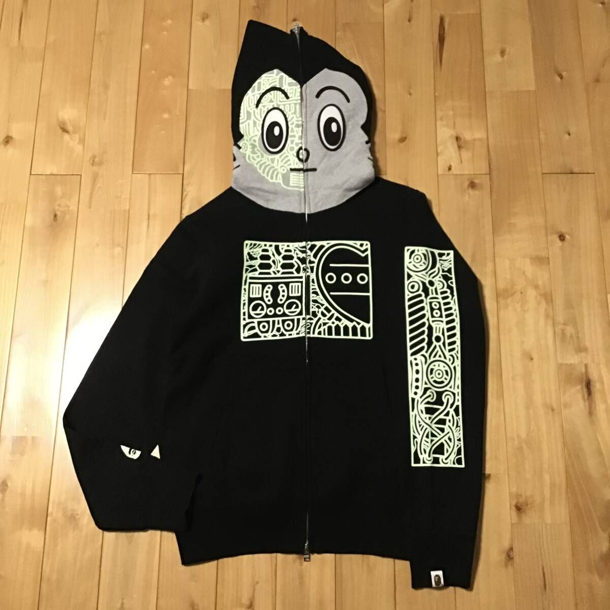 ☆蓄光☆ 鉄腕アトム × BAPE ASTRO BOY FULL ZIP HOODIE Mサイズ a