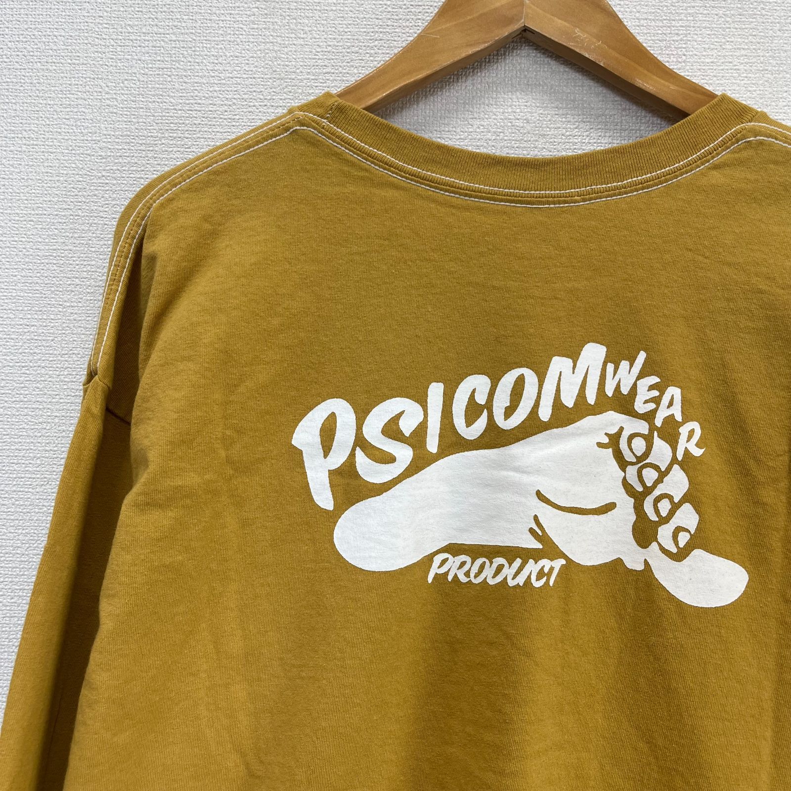 psicom ロンT 限定品　サイコム　Lサイズ PSICOM L/S POCKET TEE Sサイズ ホワイト サイコム ポケットロン
