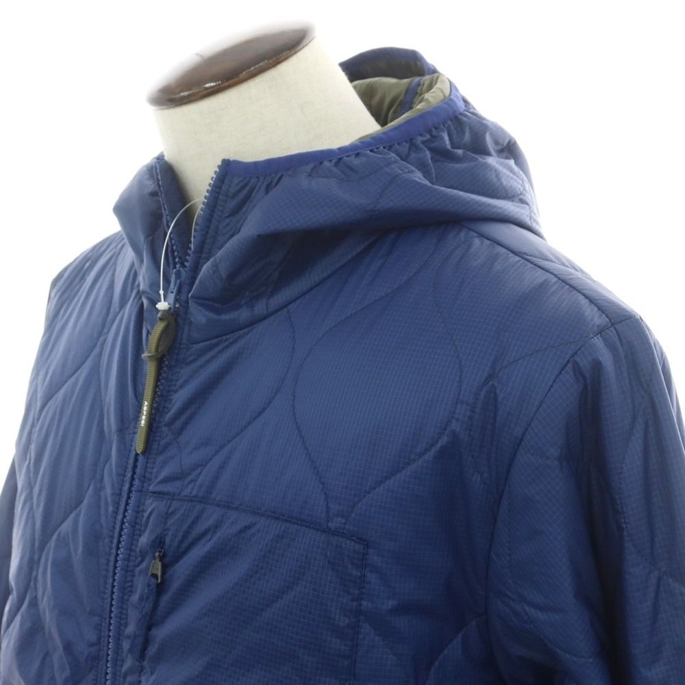 アスペジ ASPESI ナイロン 中綿 フーデッドブルゾン ブルー サイズL メンズ