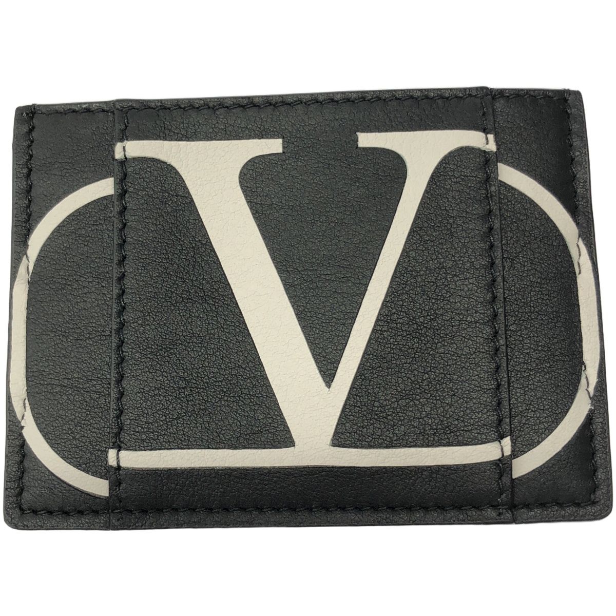 VALENTINO ヴァレンティノ ロゴプリントレザーカードケース 