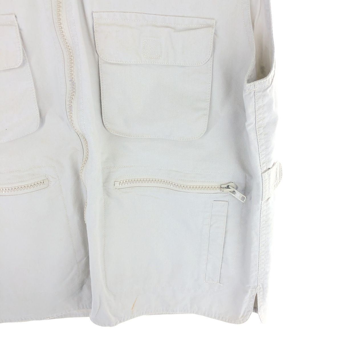 Banana republic ハンティングベスト 白 古着 90s BANANA REPUBLIC