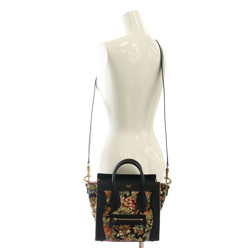 セリーヌ CELINE ラゲージナノショッパー フラワージャガード