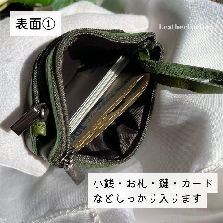 新品未使用　レア希少　バーバリー　牛革　ダークグリーン　ミニ財布　コインケース 財布 レディース 三つ折 小さい 小さめ コンパクト ミニ財布