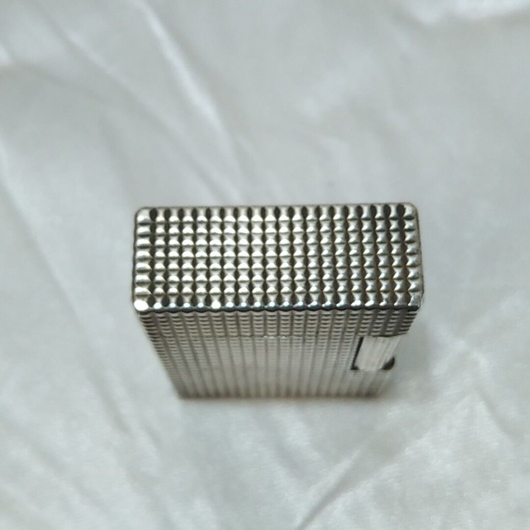 S.T Dupont エステーデュポン ガスライター シルバー　ヴィンテージ エステーデュポン ロゴ ローラー式 ガスライター シルバー系