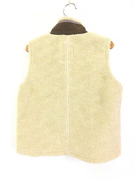 キッズ 古着 06s Patagonia 白タグ もこもこ フリース レトロX ベスト ベージュ×茶 XS 5-6歳 古着 