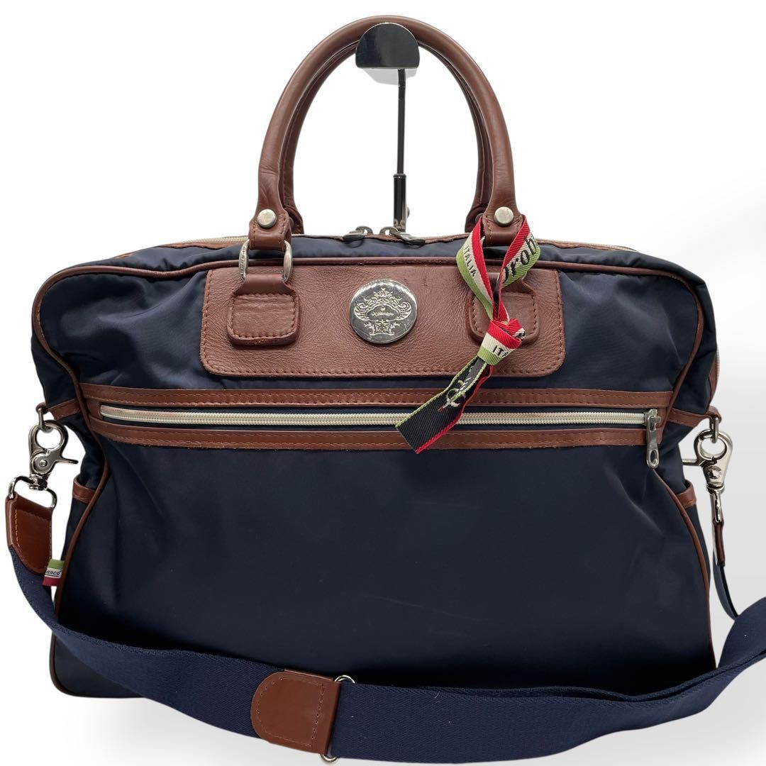 Orobianco/オロビアンコ 2WAY ビジネスブリーフバッグ ネイビー