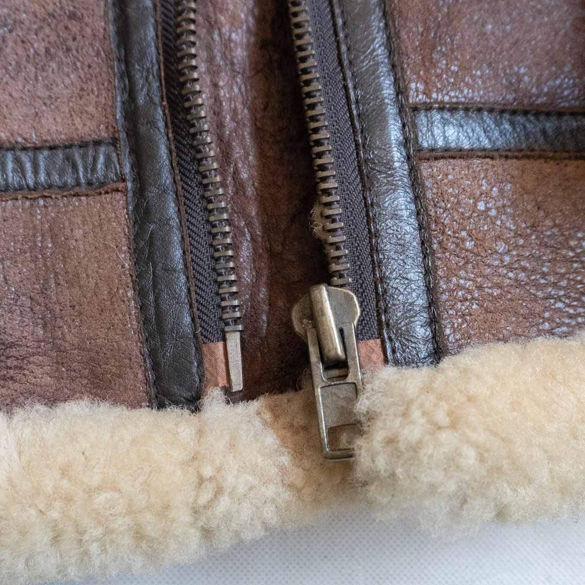 雰囲気抜群】WIND ARMOR【B-3 ムートンボンバージャケット】L ブラウン