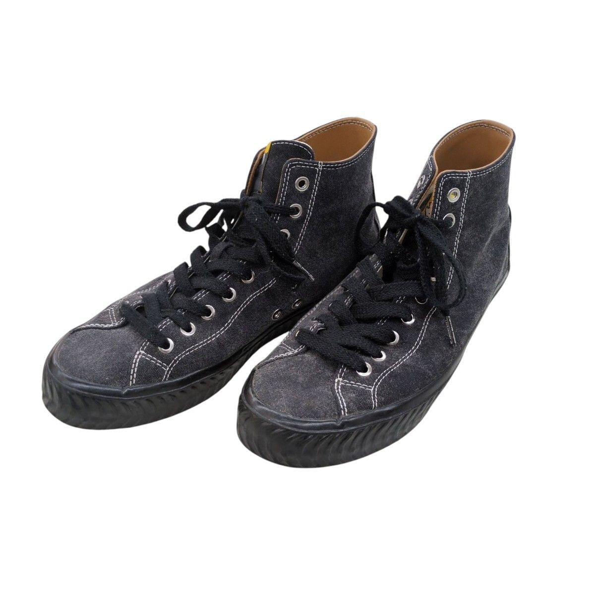 【美品】last resortAB ブラックキャンバススニーカー Last Resort AB × spitfire ラストリゾート スピットファイア