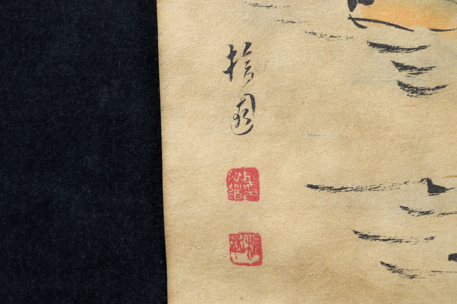 本物李朝時代の十六羅漢図(大作） 在銘 李朝 肉筆民画6号 風俗画 朝鮮美術 中国古玩 唐物 骨董 古