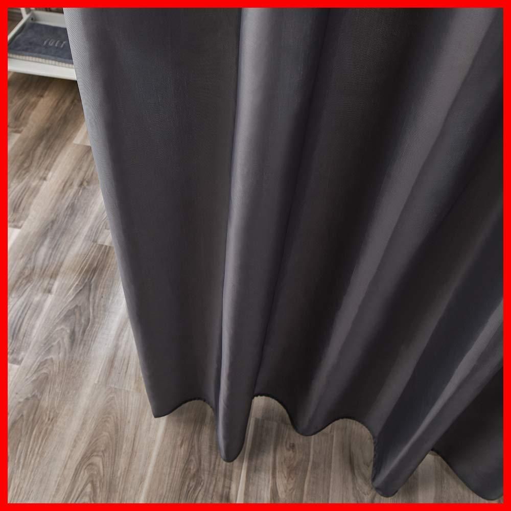 在庫 目隠し ダークグレー 防カビ加工 200x200cm 防水 シャワーカーテン リング付き