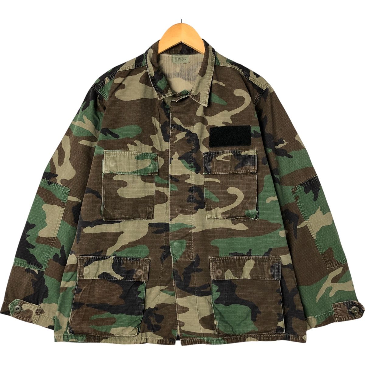 交換無料！ 古着 90年代 米軍実品 迷彩柄 ウッドランドカモ リップストップ ジャケット・アウター