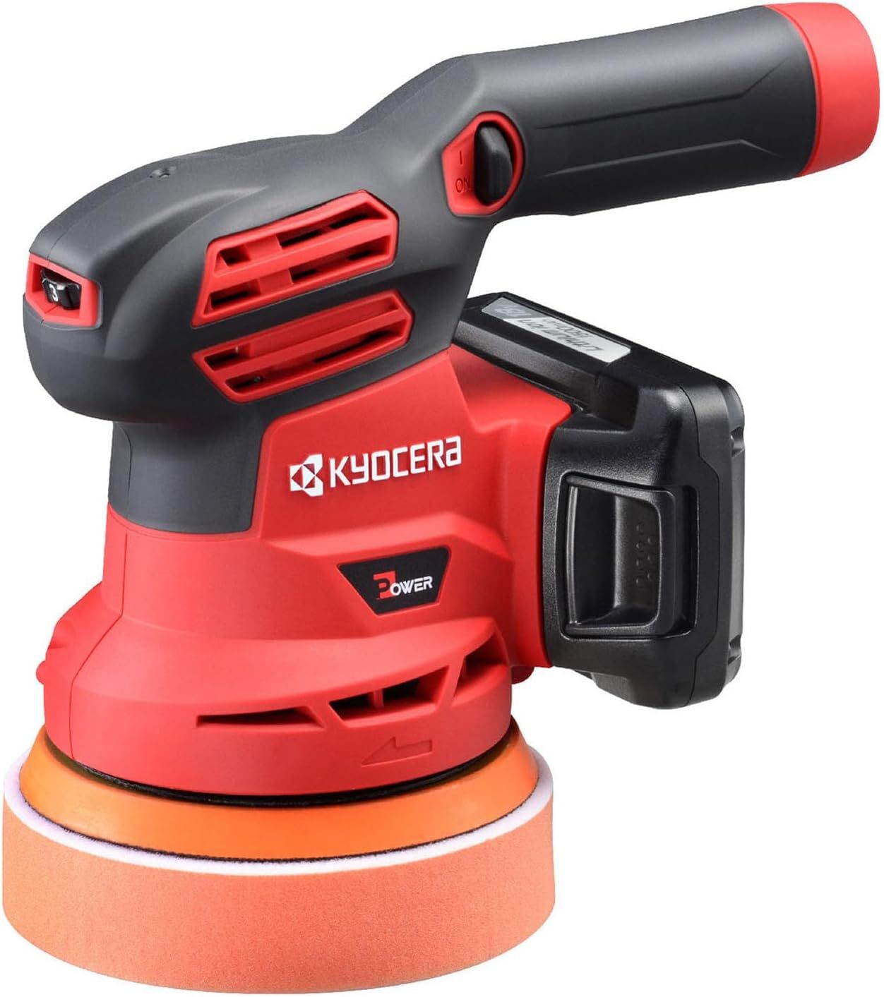 京セラ(Kyocera) 旧リョービ 充電式サンダポリッシャー BRSE-1800L1 602600A リチウムイオン18V電池1個・充電器・収納バック付 【車の塗装面の磨き・艶出し、ヘッドライトのくすみや黄ばみの除去に