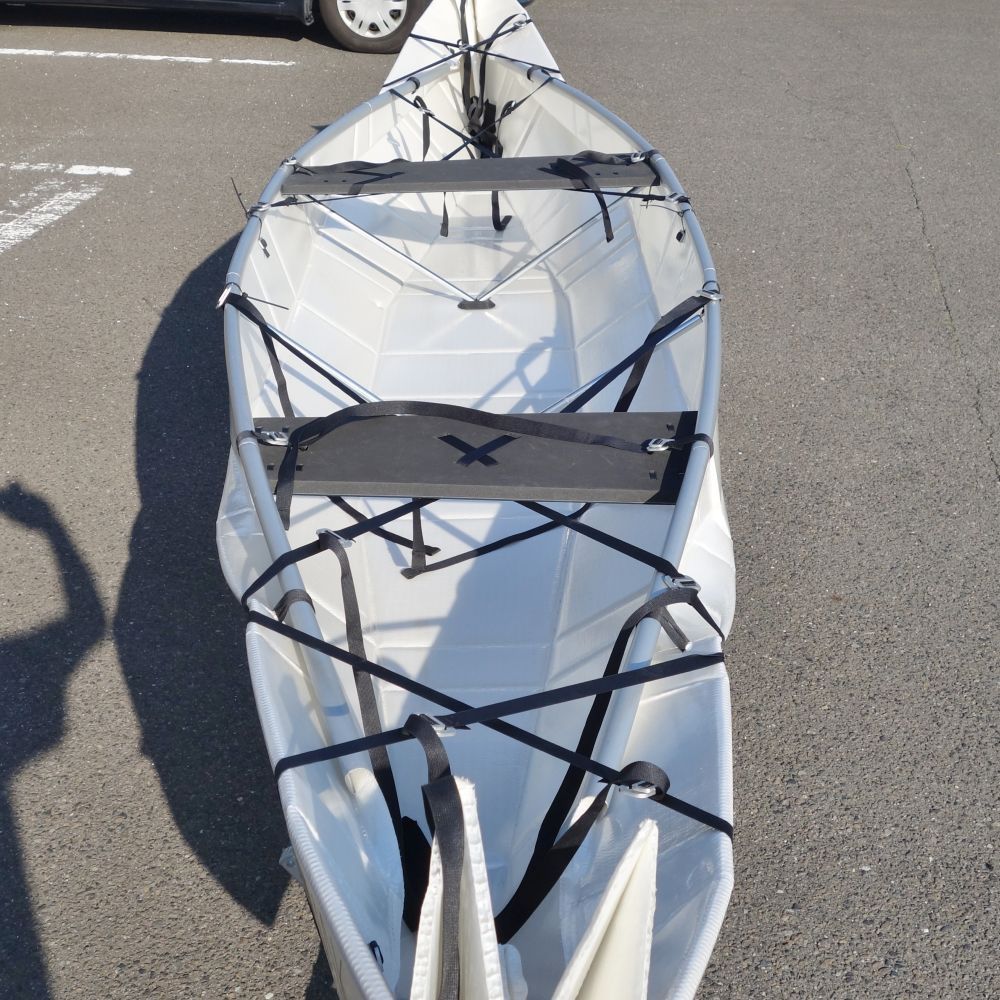 オナック ONAK 折り紙 カヌー 465cm 1～2人用 パドル 付き ポリプロピレン カヤック 船 ボート 静水 アウトドア オナック ONAK 折り紙 カヌー 465cm 1～2人用 パドル 付き