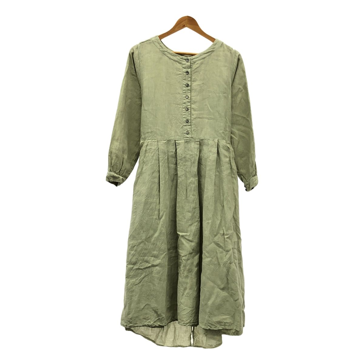 nest robe / ネストローブ | リネン 重ね ギャザー ワンピース | F 