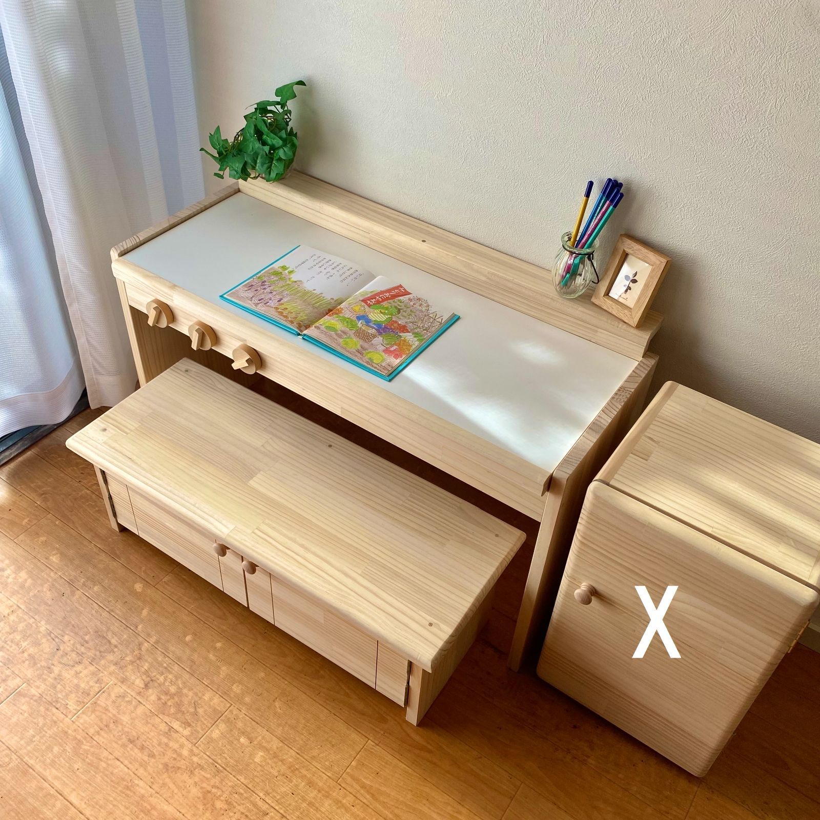 ワイドtype キッズデスク-おままごとキッチン
