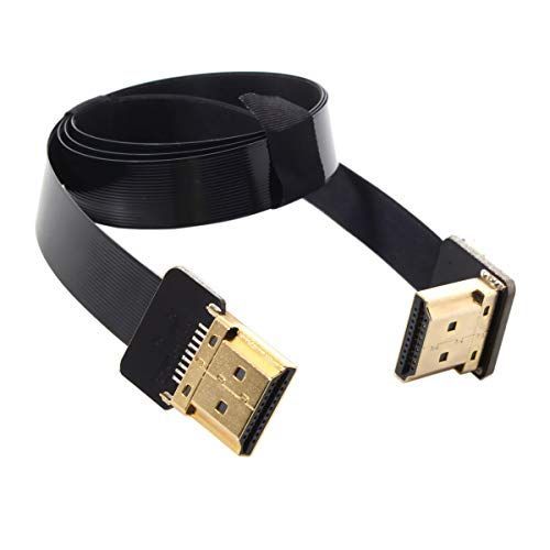 0.5m JSER CYFPV FPV HDMI オスからアップアングル 90D HDMI オス HDTV FPC フラットケーブル FPV HDTV マルチコプター 航空写真用 0.5m