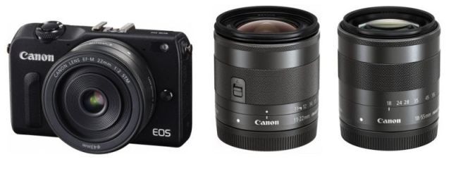 Canon ミラーレス一眼カメラ EOS M2 トリプルレンズキット(ブラック
