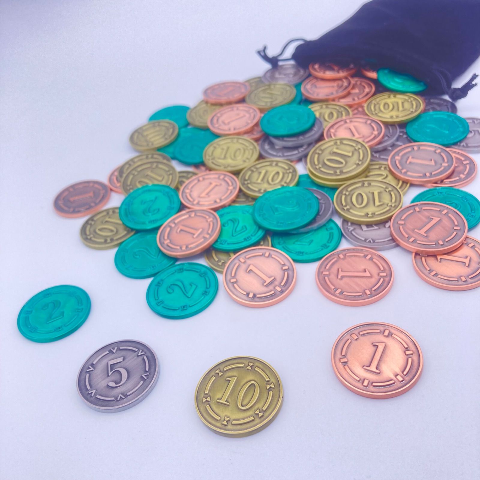 メタルりばコイン（80枚セット）/ボードゲームグッズ 【定番，人気SALE】