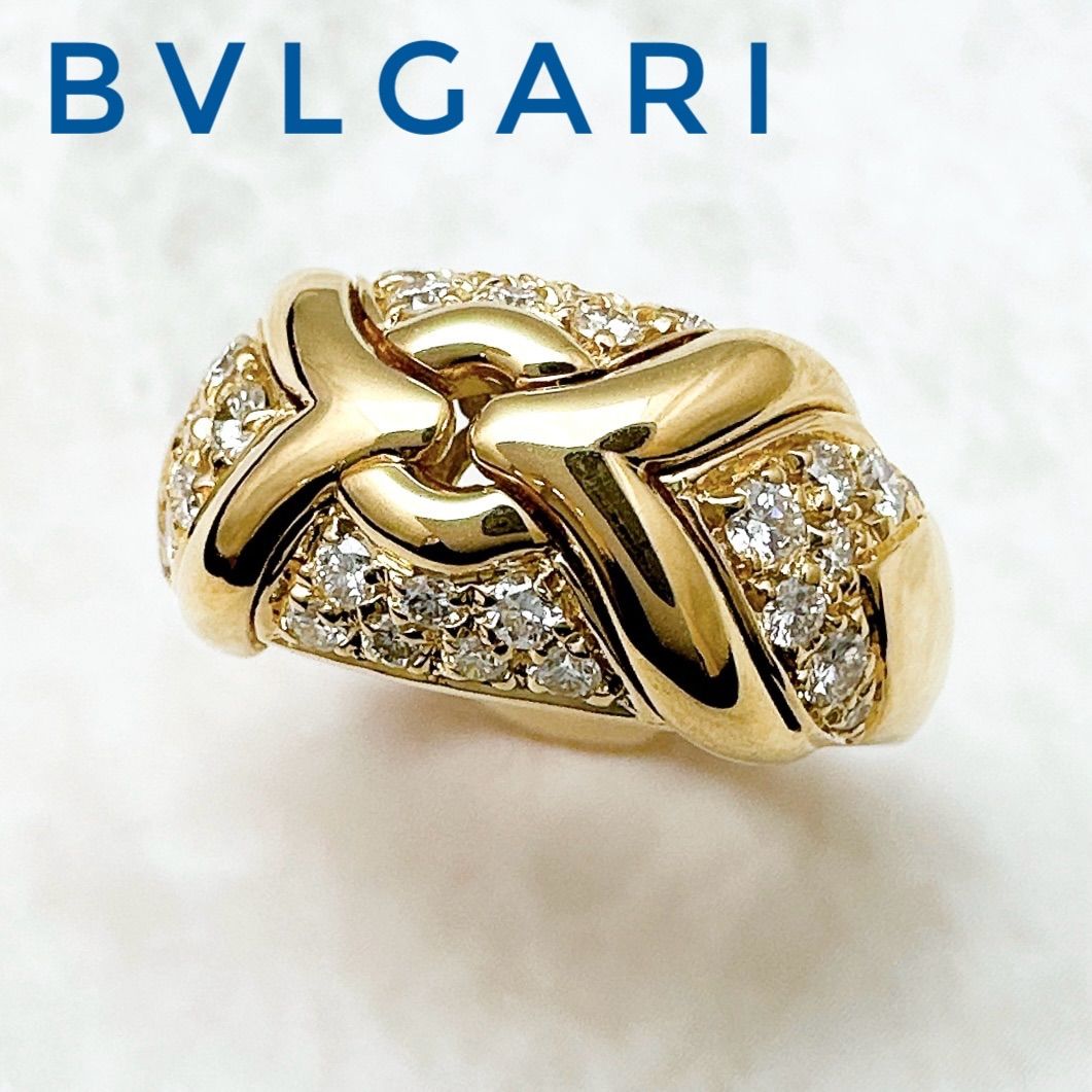 極美品/希少?BVLGARI トリカ ダイヤモンド イエローゴールド リング 