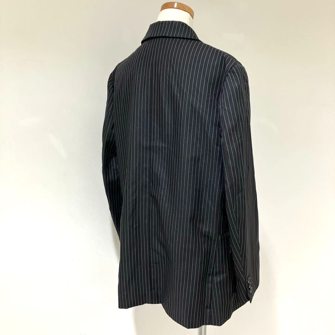 美品】COMME des GARCON コート ピンストライプ 黒 L RM-J008