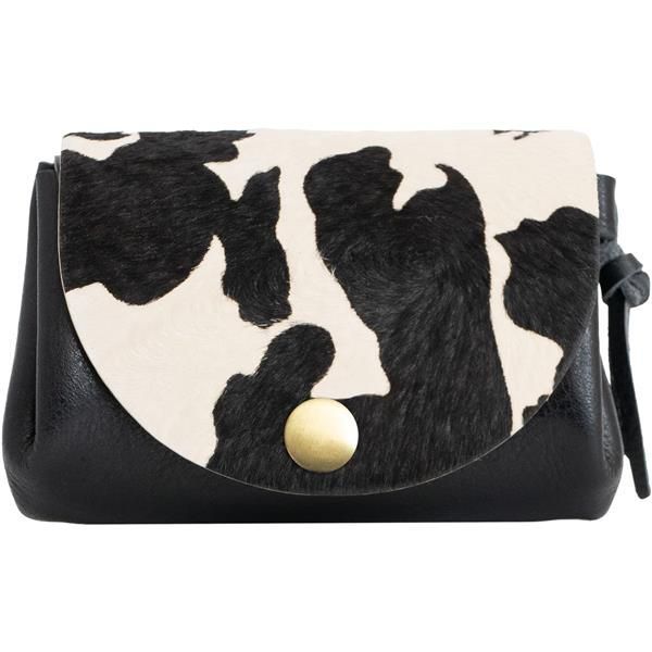 ブラック [RafiCaro] ミニ財布 レディース 小銭入れ 本革 小さい財布 カードケース イタリアンレザー ハラコ コインケース ブラック