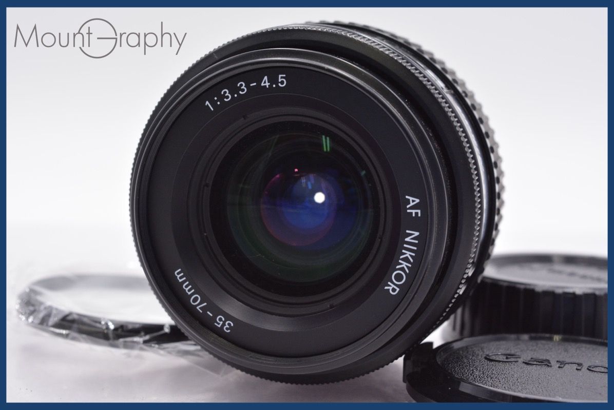 ニコン Nikon AF NIKKOR 35-70mm F3.3-4.5 前後キャップ-レンズフィルター付 完動 同梱可 yk5201
