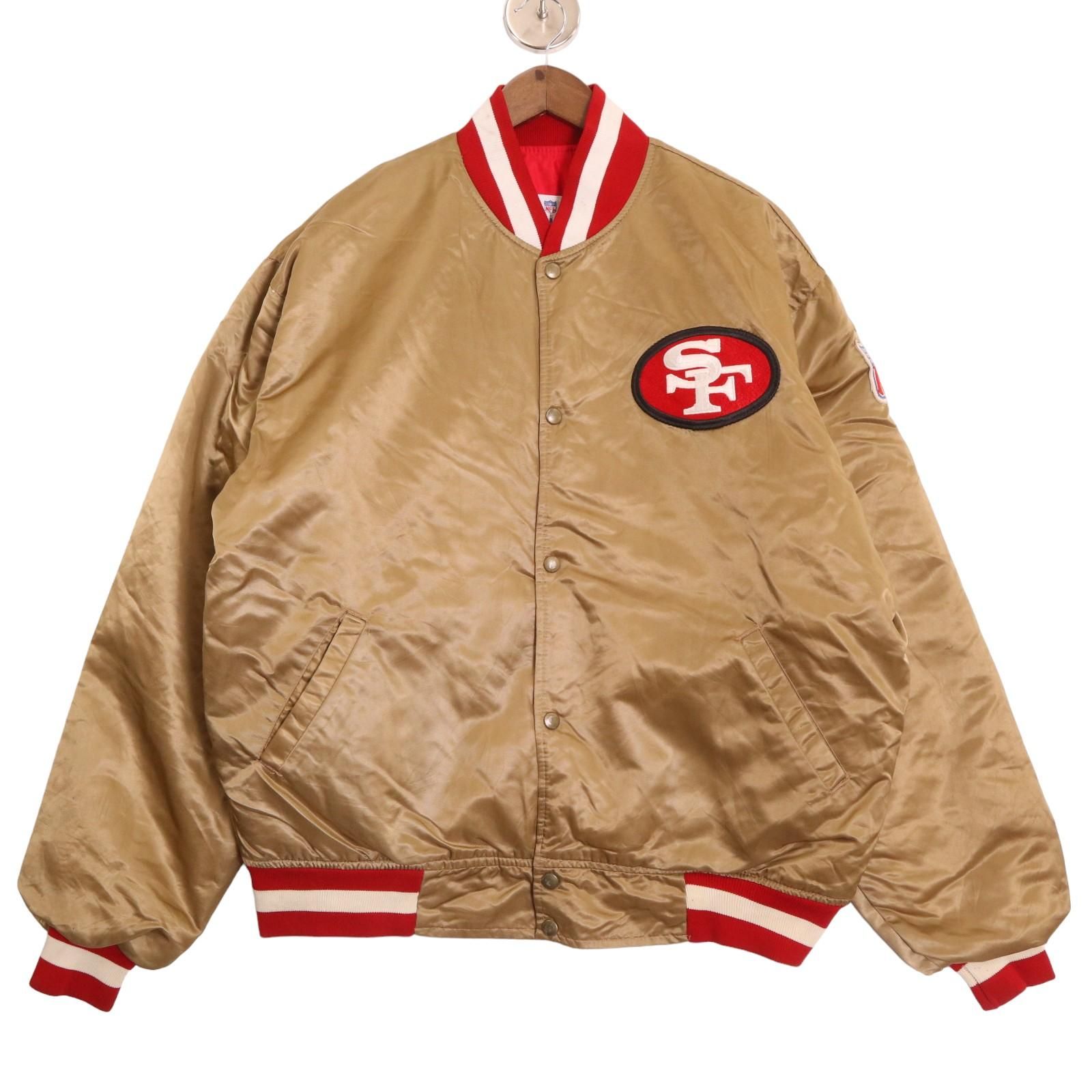 90年代 STARTER スターター NFL サンフランシスコ・49ers スタジアムジャケット ブラウン (メンズ XXL) 中古 古着 A0828