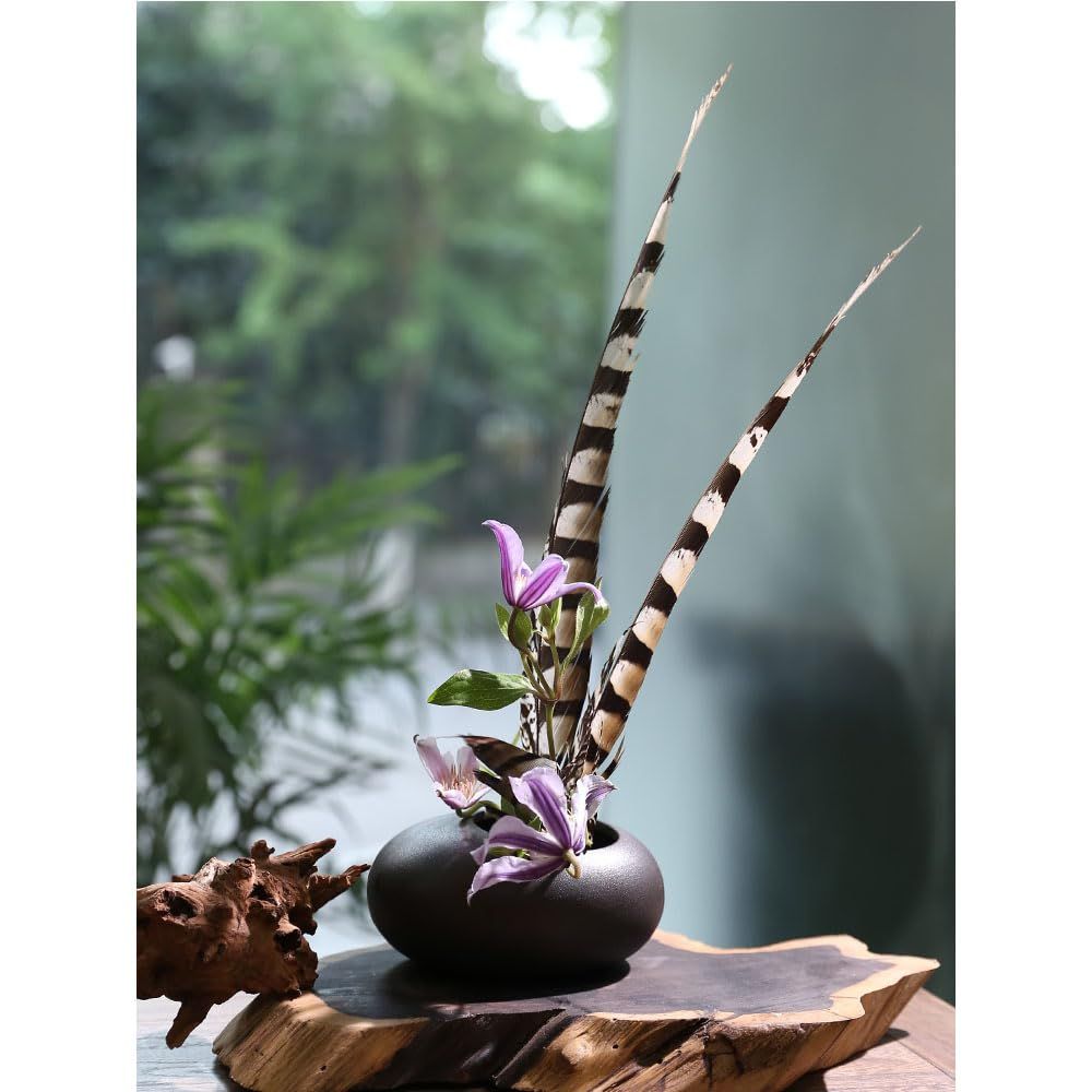 いけばな 池坊好み 花瓶 花器 陶器 華道具 フラワーベース グレー 緑 金 陶器花器 華道生け花いけばな 花瓶 フラワーベース 池坊 花器 花入