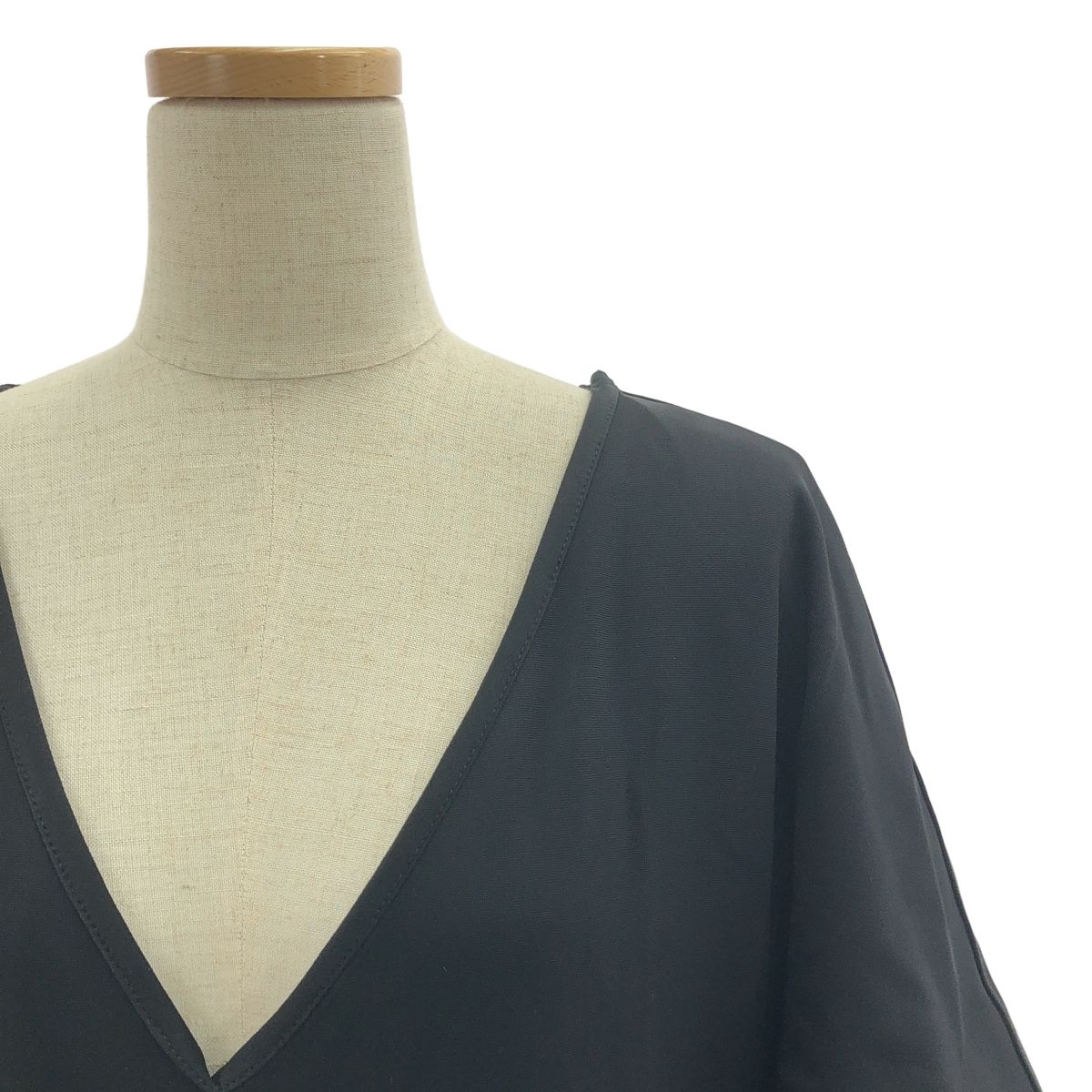 THE ROW / ザロウ | V-Neck Elastic Dress ハーフスリーブ