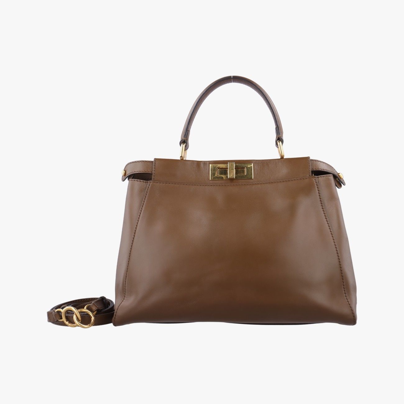 【送料無料】i292　FENDI フェンディ　レザー　ブラウン　7000G フェンディFendiピーカブーブラウンレザー8BN2268BN226-Q4J-139