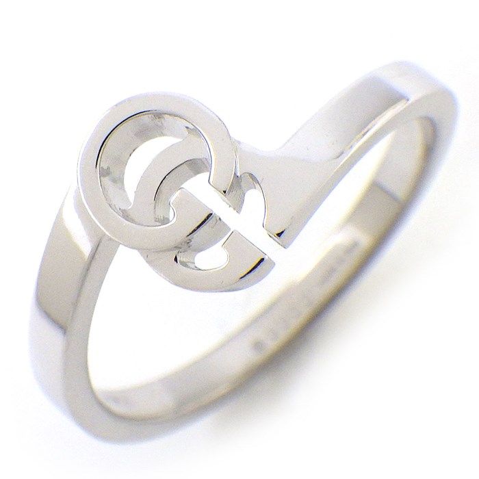 グッチ GUCCI リング GG ランニング ロゴ K18WG 6.5号 / #7