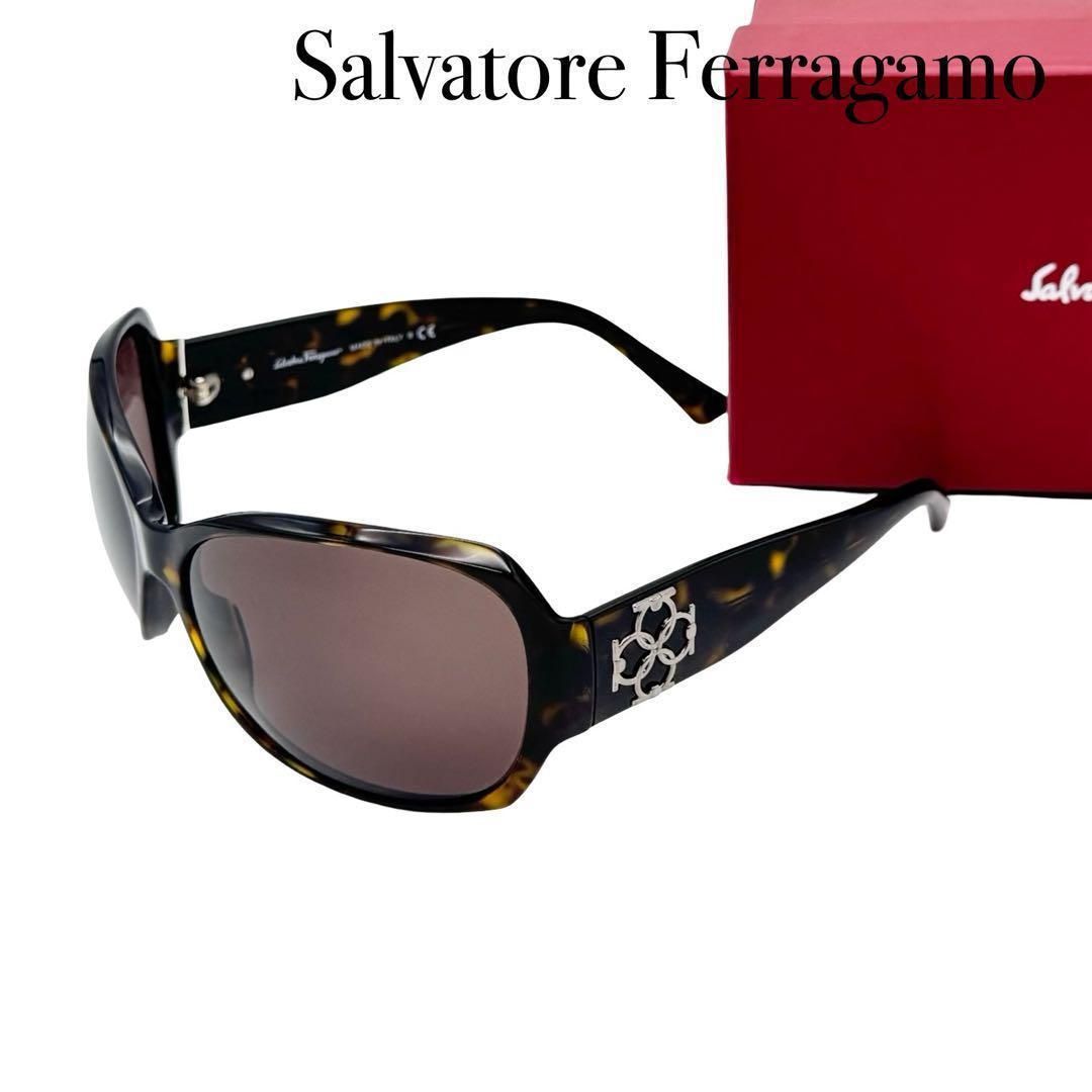 Salvatore Ferragamo フェラガモ ガンチーニ べっ甲調 サングラス ブラウン レディース