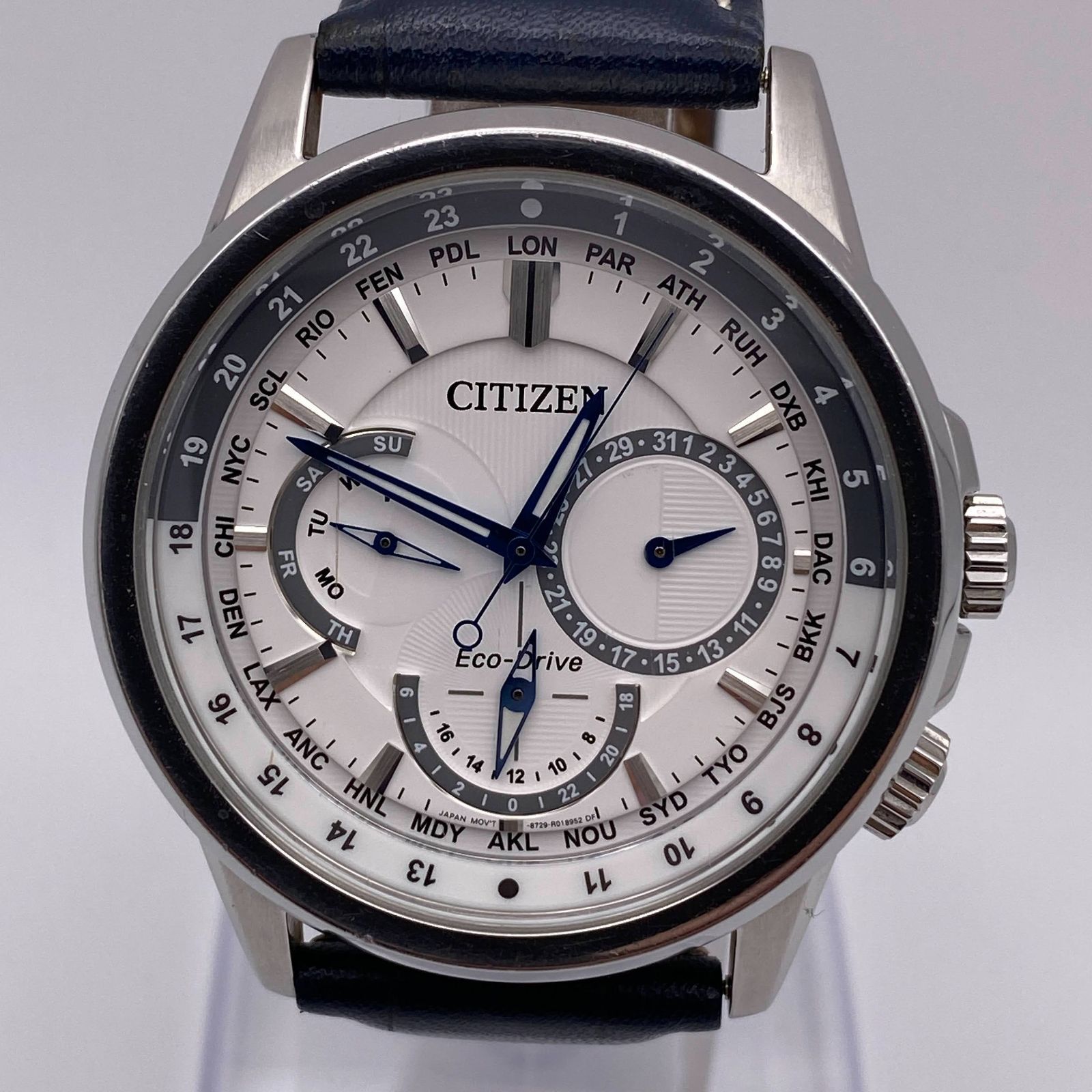 海外モデル レア 希少品 青針 デイデイト シチズン CITIZEN ソーラー エコドライブ Eco-Drive キャランドゥリエ  8729-R005987 稼働品 アナログ腕時計 メンズ W030 - メルカリ