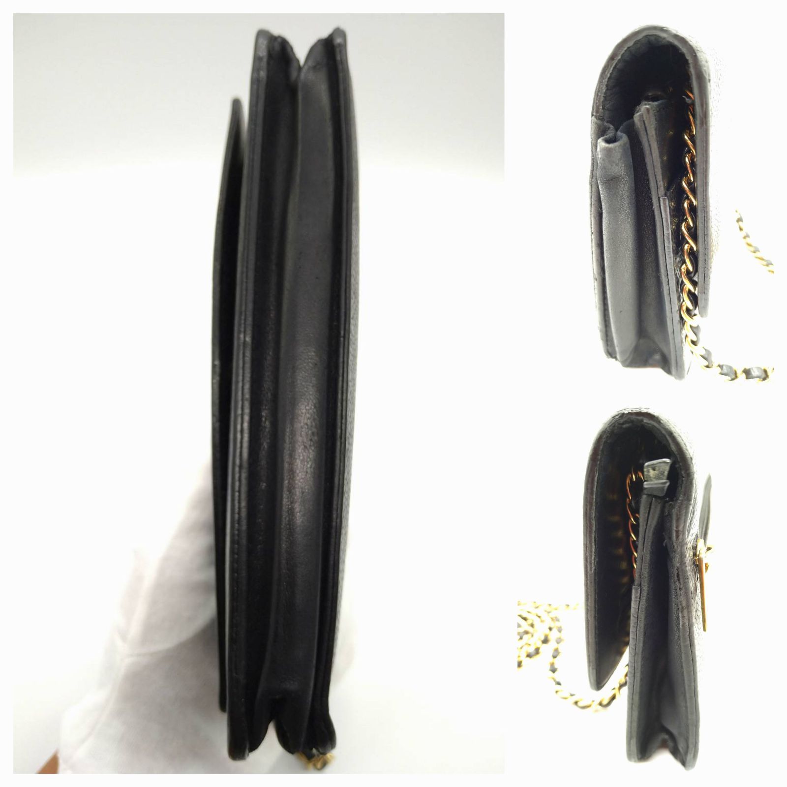 良品】CHANEL シャネル シール有 10番台 キャビアスキン ココマーク