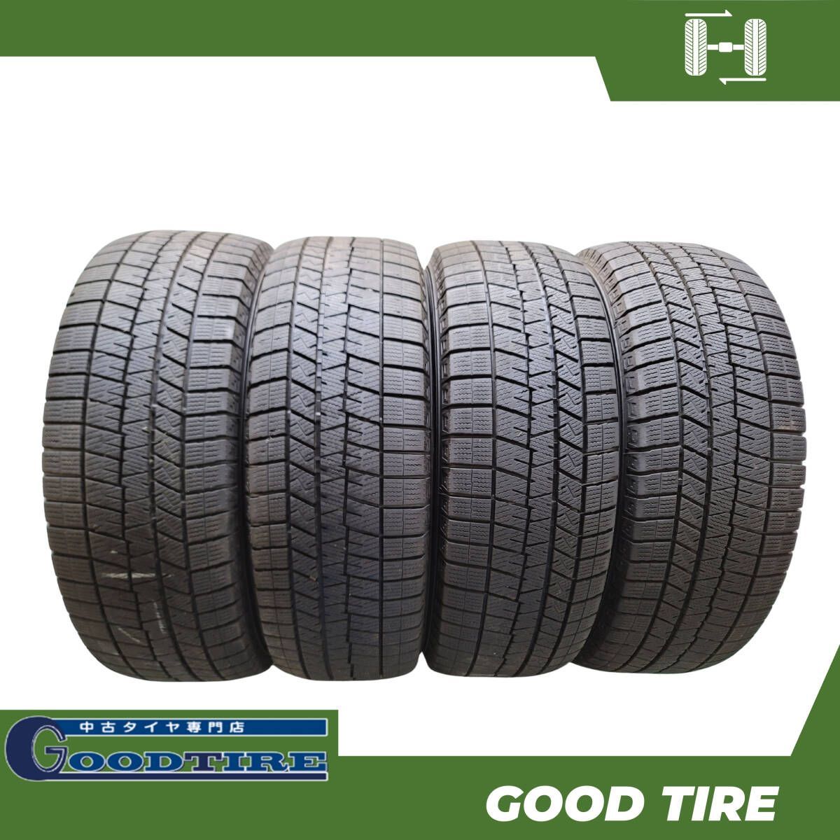 215 60R16 ダンロップ WINTER MAXX 03 2020年製 4本 冬用 8分山 タイヤ タイヤ オデッセイ エスティマ クラウン 6856